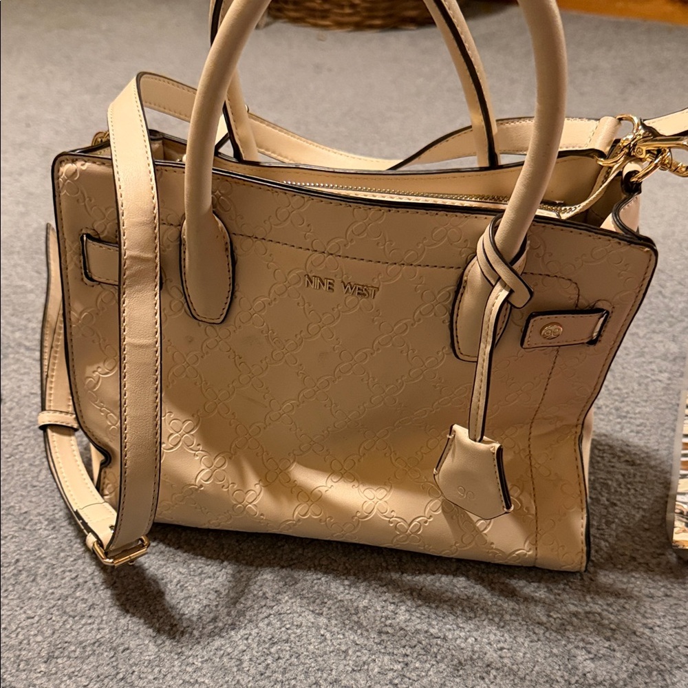 Nine West Beige Satchel Bag  or crossbody bag